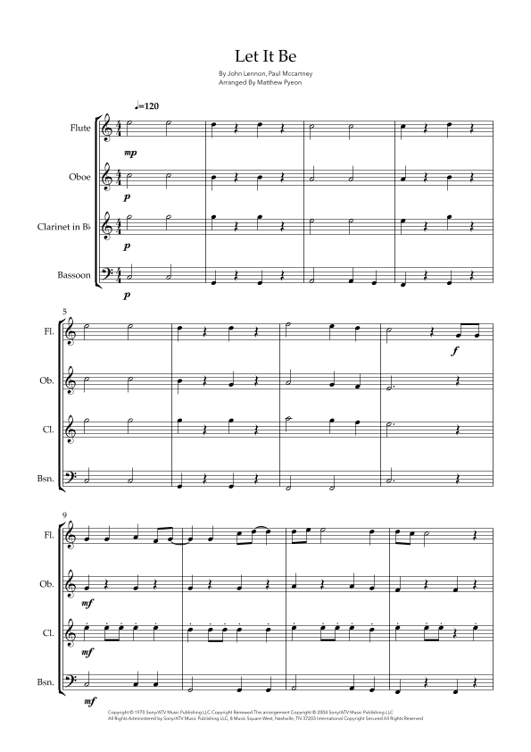Let It Be (arr. Matthew pyeon)