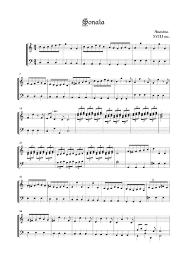 SONATA - Anonymous Sec. XVIII - For Organ (arr. Marcello Meneguzzo)
