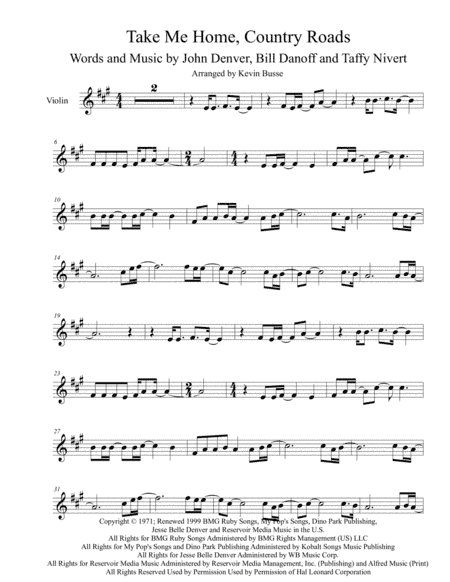 Take Me Home, Country Roads (arr. Kevin Busse)