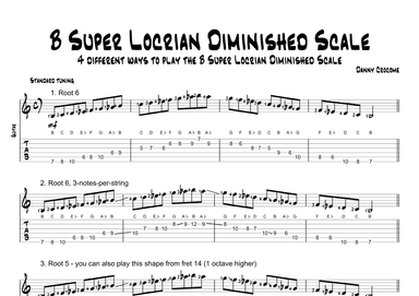 B Super Locrian Diminished Scale (4 Ways to Play)