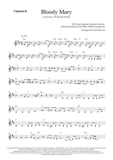 Bloody Mary (arr. Cadu Barcelos)