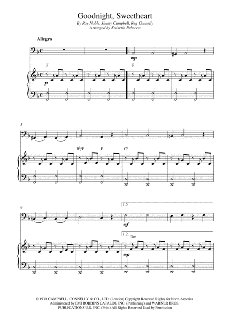 Goodnight Sweetheart (arr. Kaiserin Rebecca)