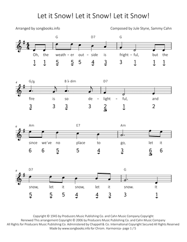 Let It Snow! Let It Snow! Let It Snow! (arr. songbooks.info)