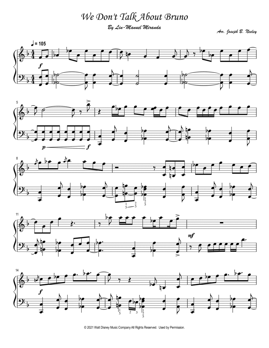 We Don't Talk About Bruno (arr. Joseph B. Neeley)