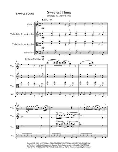 Sweetest Thing (arr. Sherry Lewis)