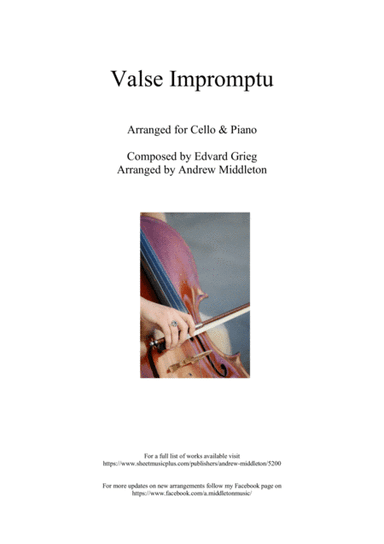 Valse Impromptu arranged for Cello & Piano (arr. Andrew Middleton)