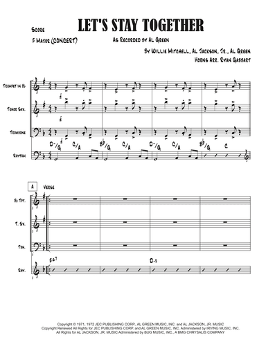 Let's Stay Together (arr. Ryan Gabbart)