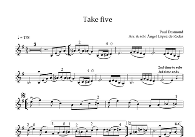 Take Five (arr. Ángel López De Rodas Del Marmol)