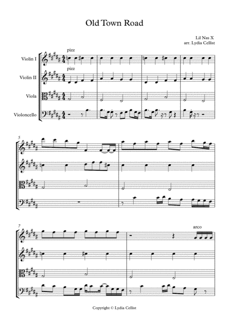 Old Town Road (remix) (arr. Lydia Alonso)