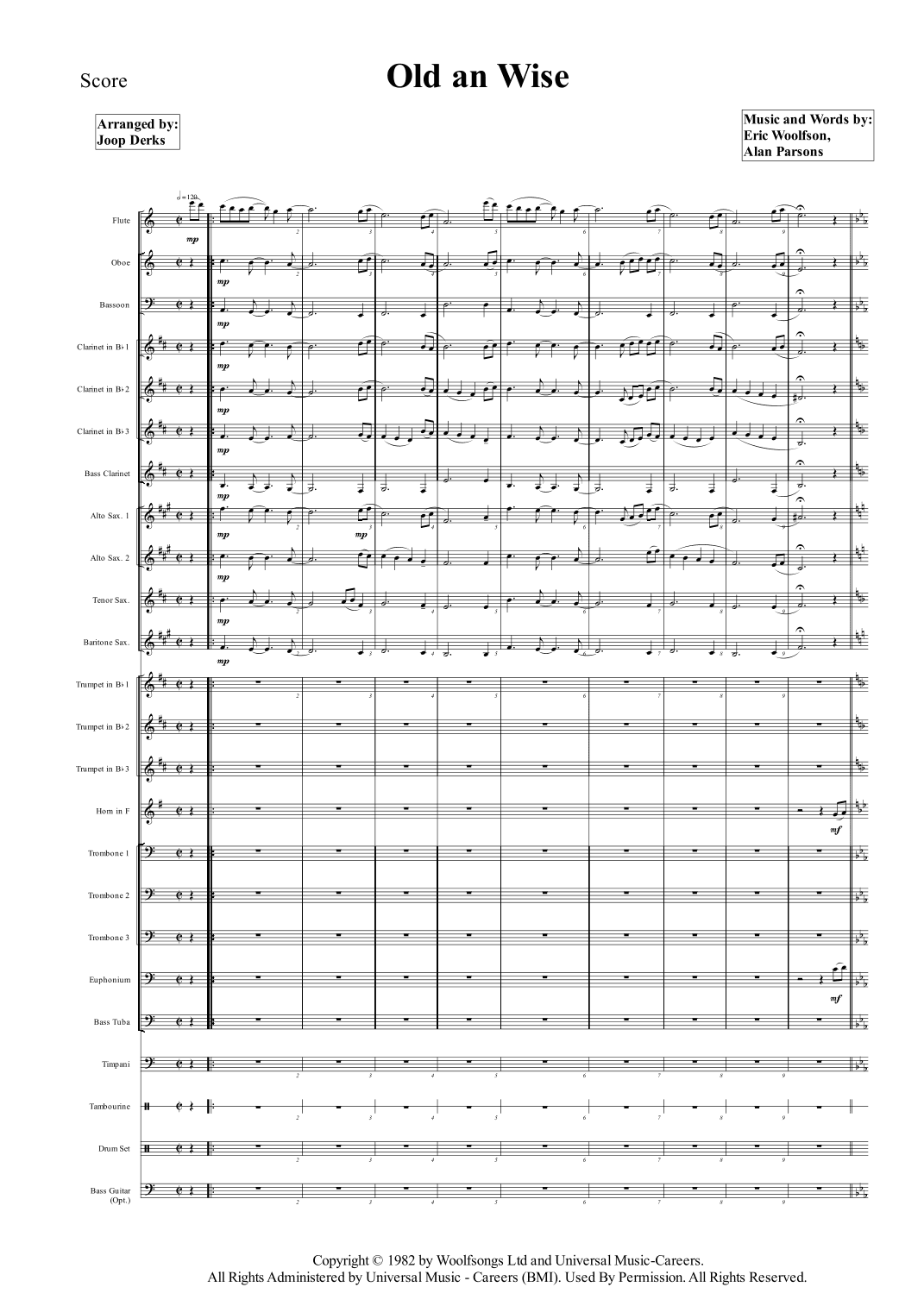 Old And Wise (arr. Joop Derks)
