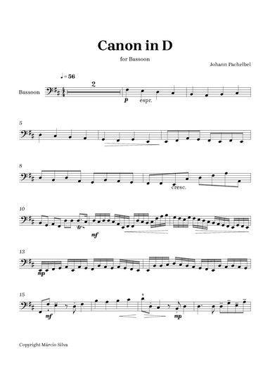 Canon in D (arr. Márcio Silva)