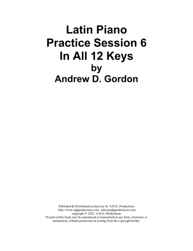 Latin Piano Practice Session 6 In All 12 Keys