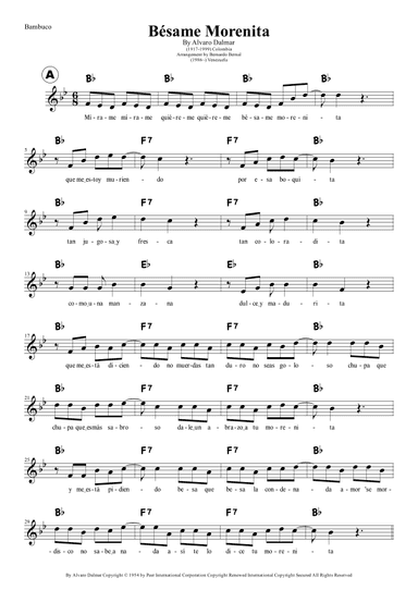 Besame Morenita (arr. Bernardo Bernal Hidalgo)