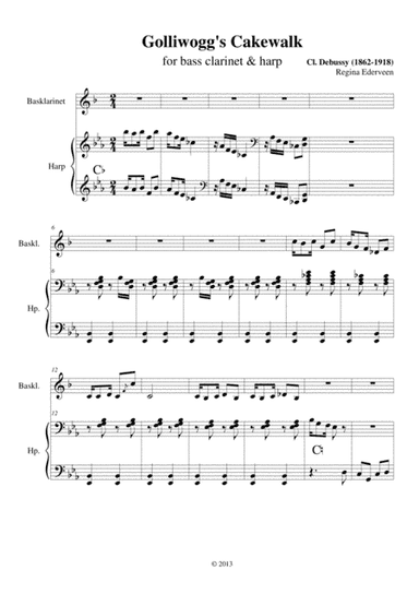 Golliwog's Cakewalk (Debussy) - clarinet & harp