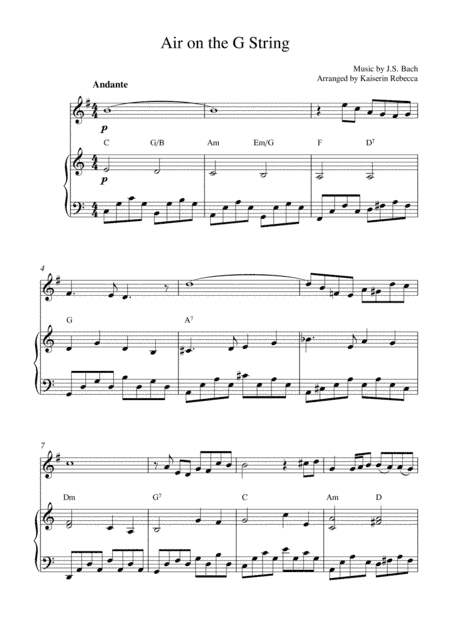 Air on the G String (arr. Kaiserin Rebecca)