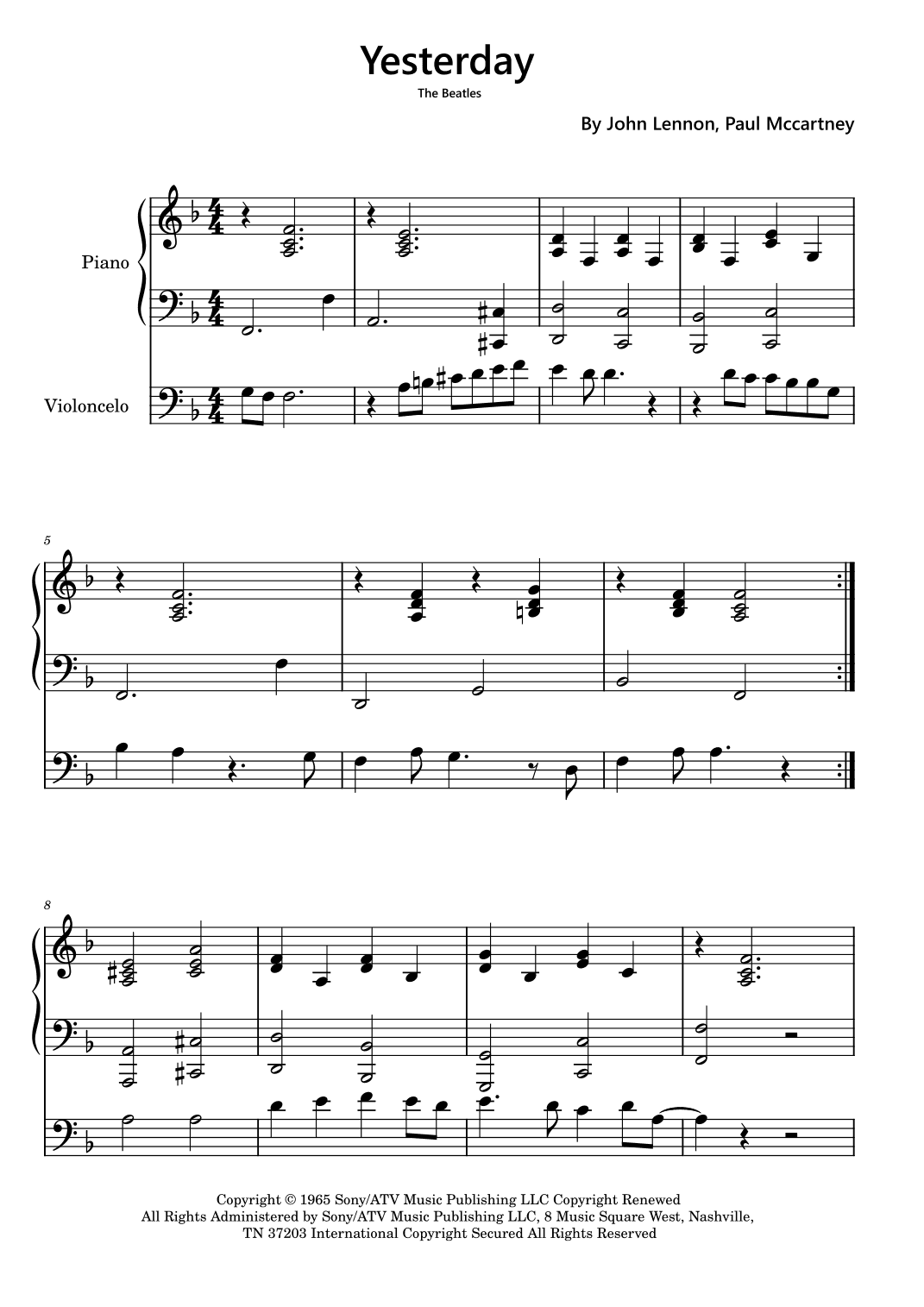 Yesterday (arr. Funtom)