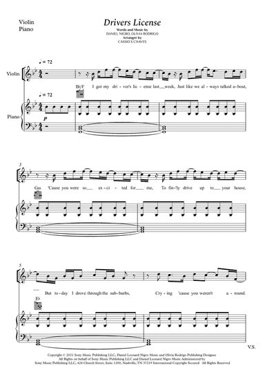 Drivers License (arr. Cássio Silva Chaves)