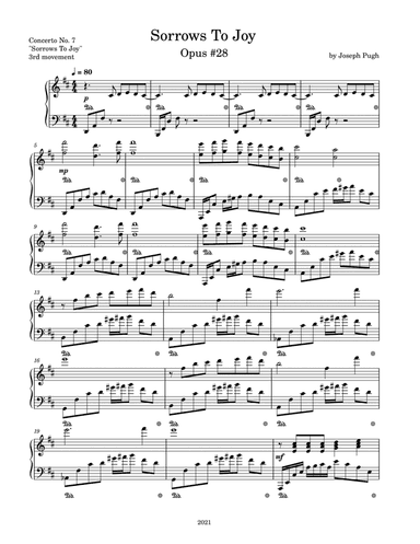 Concerto #7 Opus #28 In D Major (Sorrows To Joy)