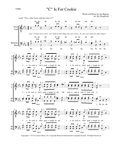 "c" Is For Cookie (arr. Jay Dougherty)