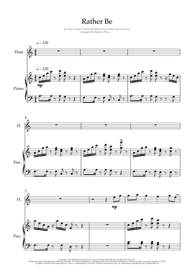Rather Be (arr. Matthew pyeon)