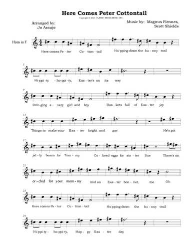 Here Comes Peter Cottontail (arr. Jo Araujo)