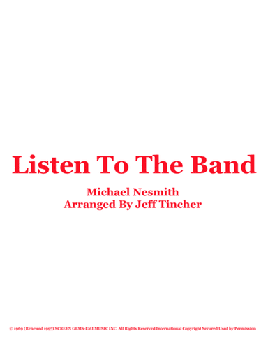 Listen To The Band (arr. Jeff Tincher)