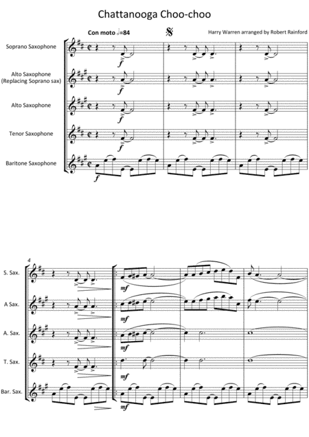 Chattanooga Choo Choo (arr. Robert Rainford)