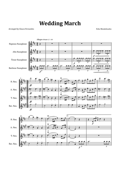 Wedding March (arr. Glauco Fernandes)