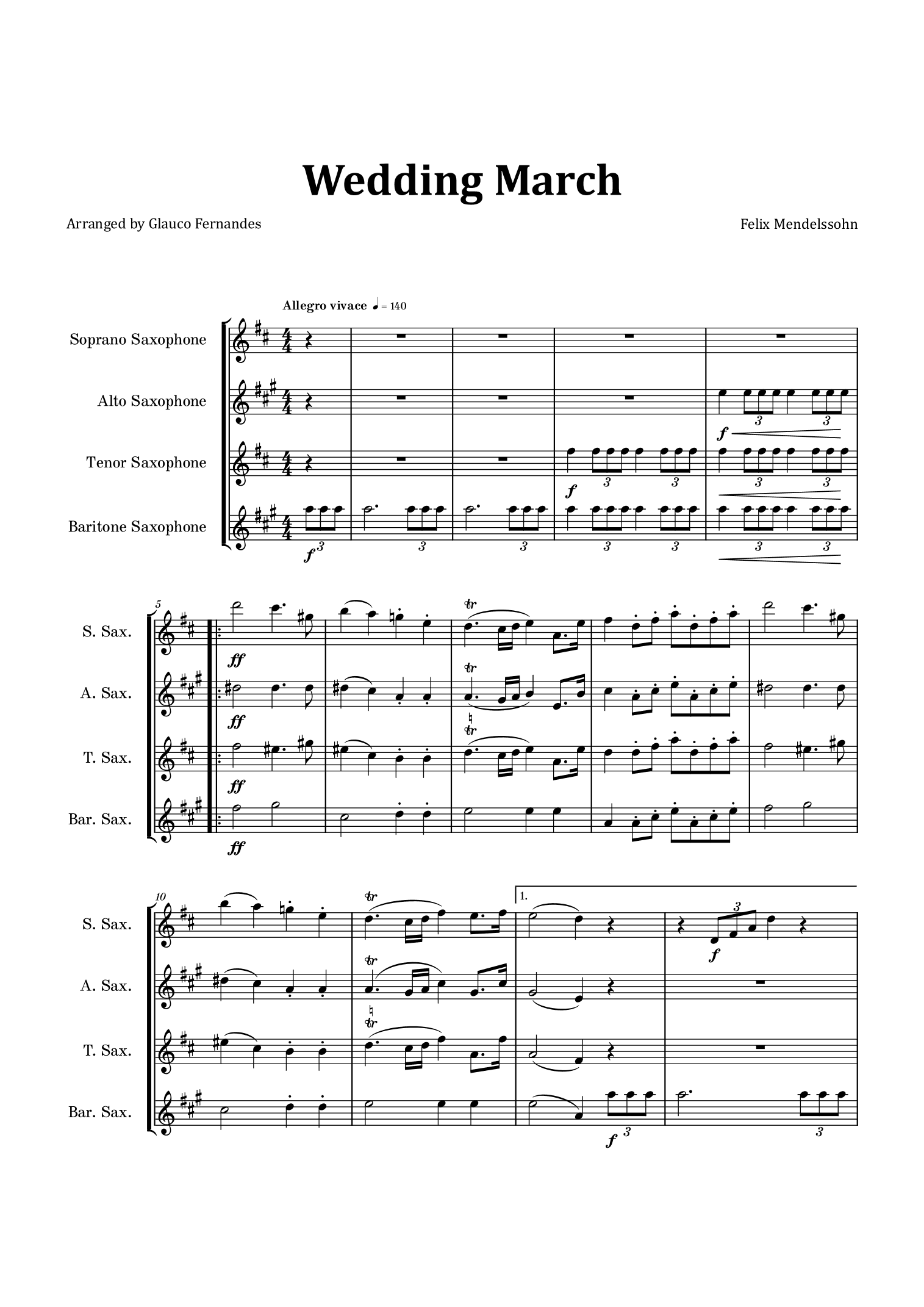 Wedding March (arr. Glauco Fernandes)