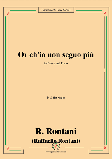 R. Rontani-Or ch'io non seguo più,in G flat Major (arr. OSM Press)
