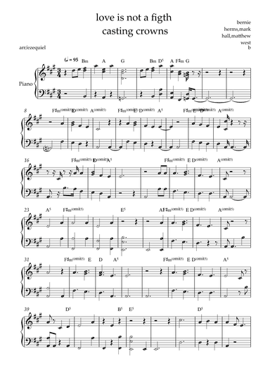 Love Moved First (arr. by ezequiel)