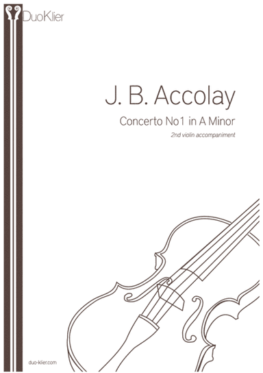 Accolay - Violin Concertoin A minor, 2nd violin accompaniment (arr. Duo Klier)