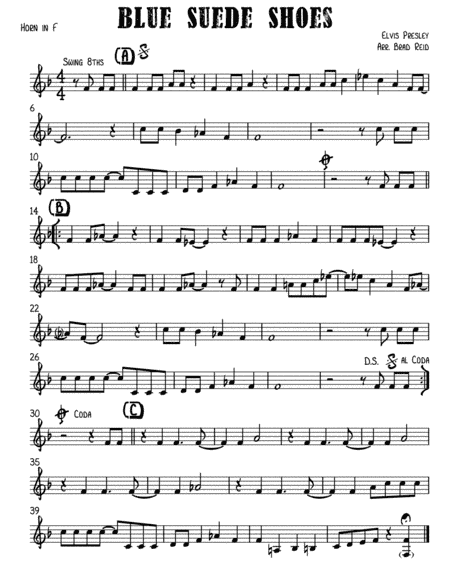 Blue Suede Shoes (arr. Brad Reid)