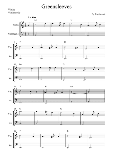 Greensleeves (arr. Wesley S. SIlva)
