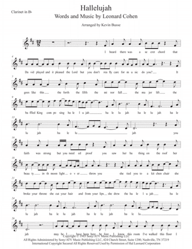 Hallelujah (arr. Kevin Busse)