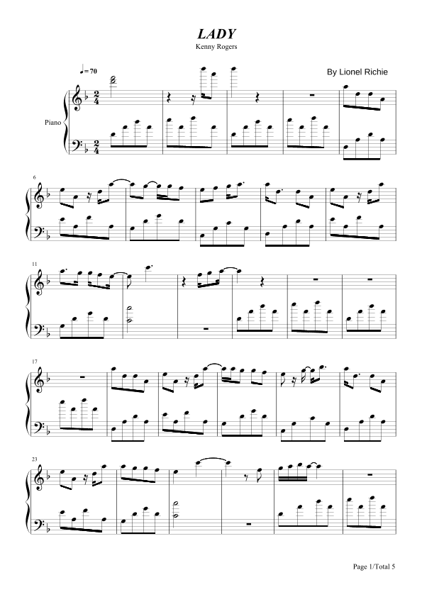 Lady (arr. poon)