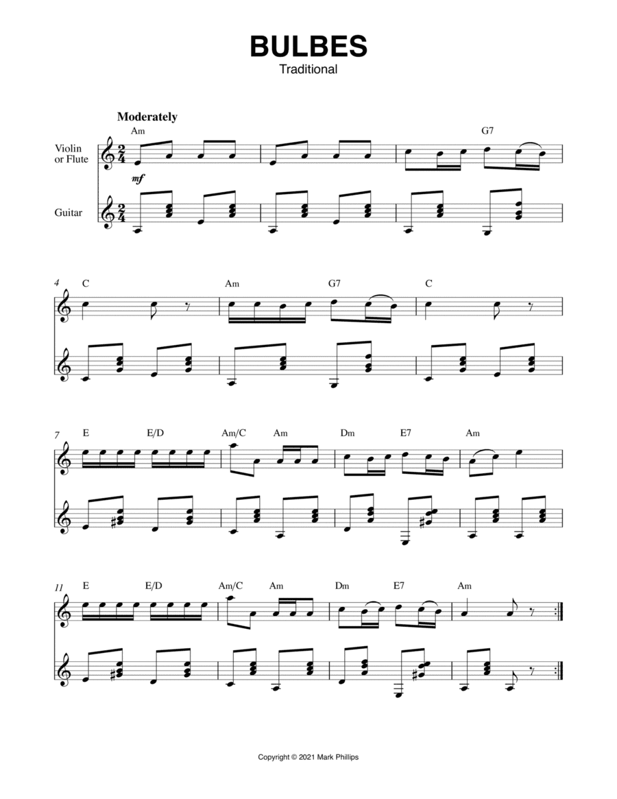 Bulbes (arr. Mark Phillips)
