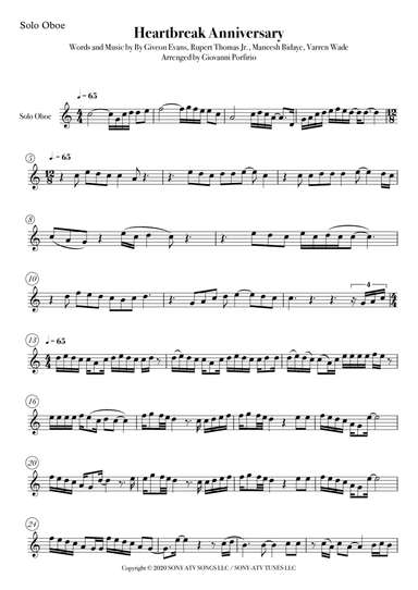 Heartbreak Anniversary (arr. Giovanni Porfirio)