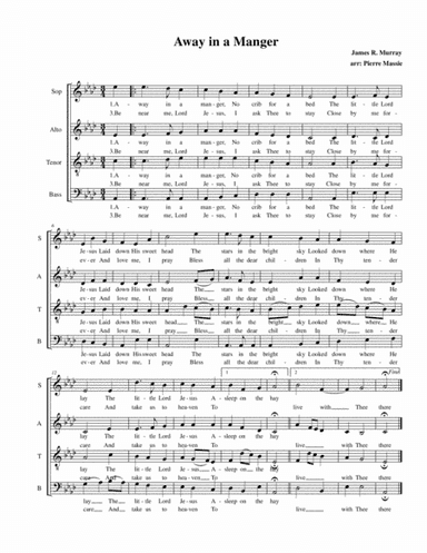 Away in a Manger (arr. Pierre Massie)