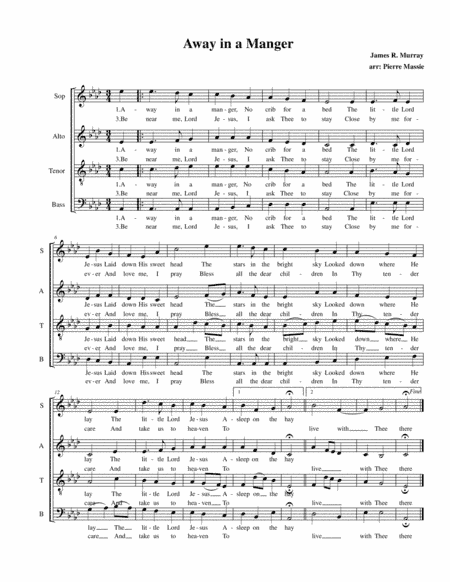 Away in a Manger (arr. Pierre Massie)