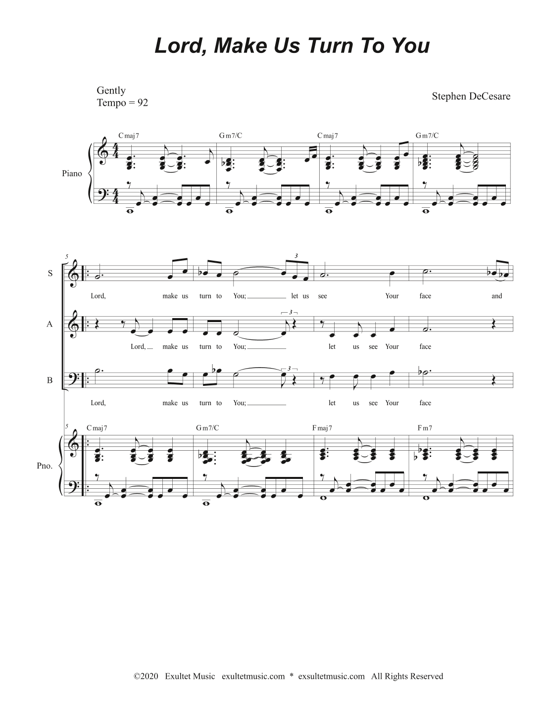 Lord, Make Us Turn To You (Vocal Trio - (SAB)