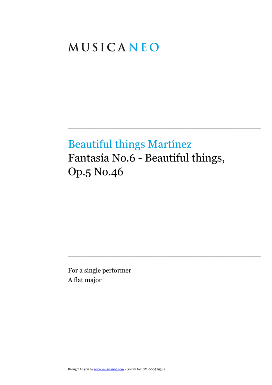 Fantasía No.6-Beautiful things Op.5 No.46