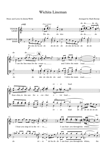 Wichita Lineman (arr. Mark Burnip)