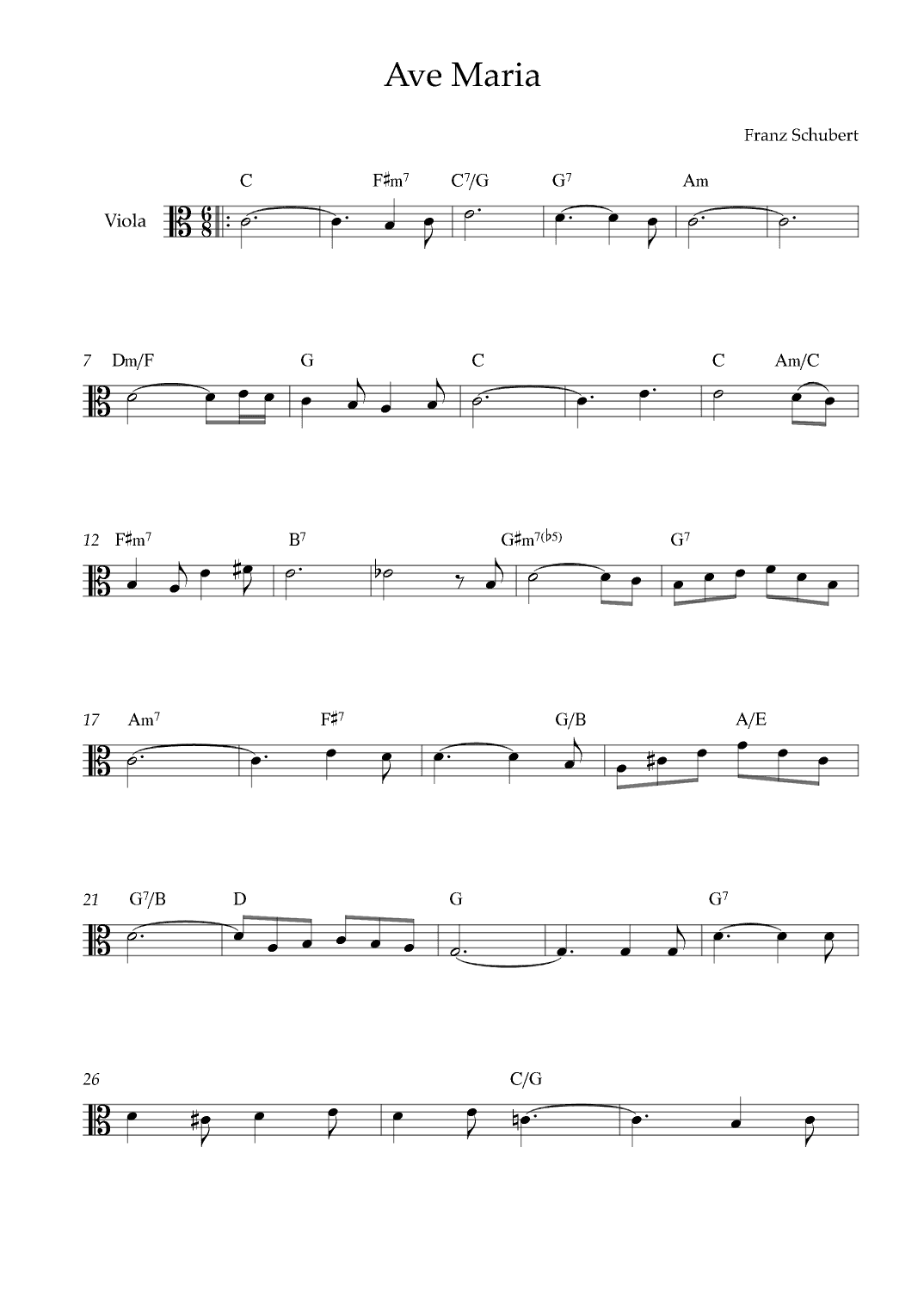 Ave Maria (arr. Karen Gueiros)
