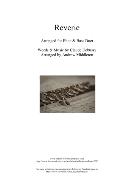 Reverie arranged for Flute & Bass Flute (arr. Andrew Middleton)
