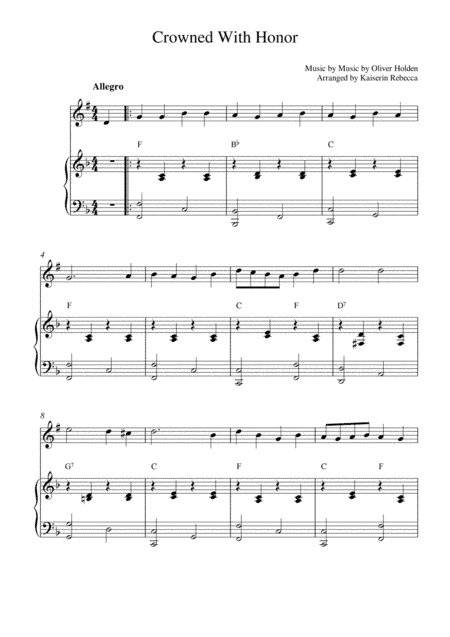 Crowned With Honor (arr. Kaiserin Rebecca)