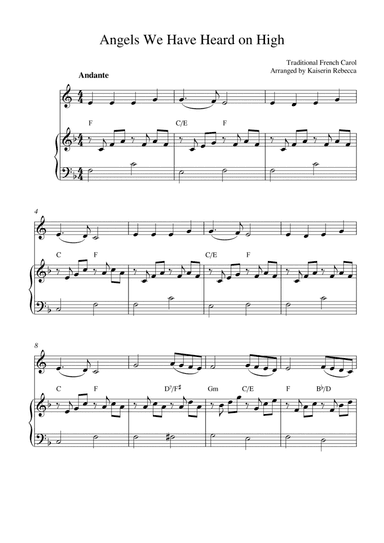 Angels We Have Heard on High (arr. Kaiserin Rebecca)