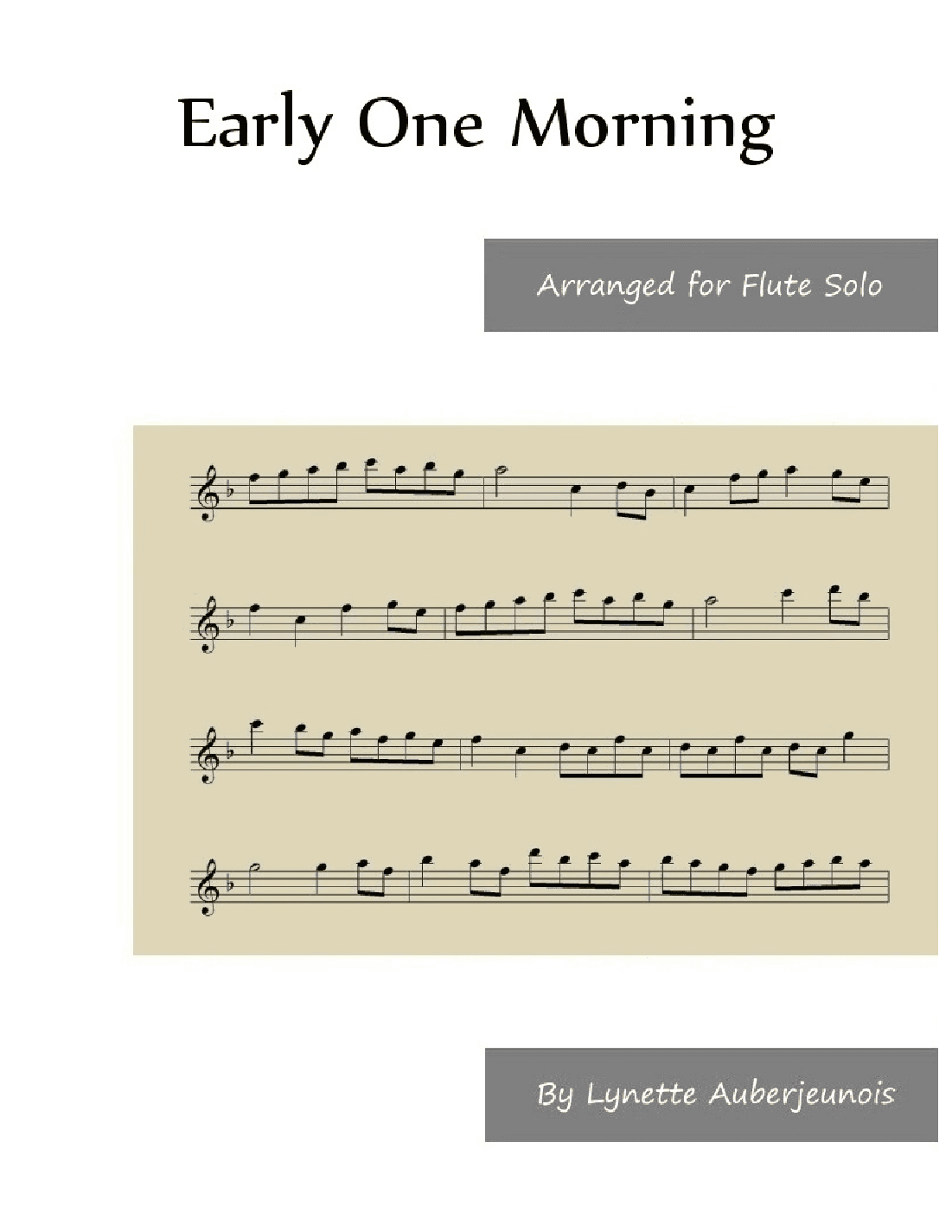 Early One Morning - Flute Solo (arr. Lynette Auberjeunois)