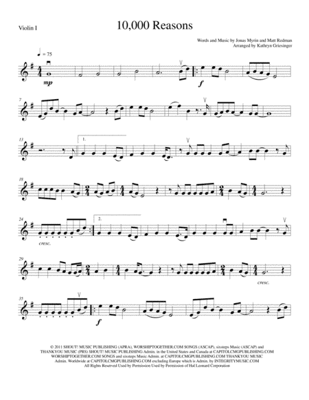 10,000 Reasons (Bless The Lord) (arr. Kathryn Griesinger)