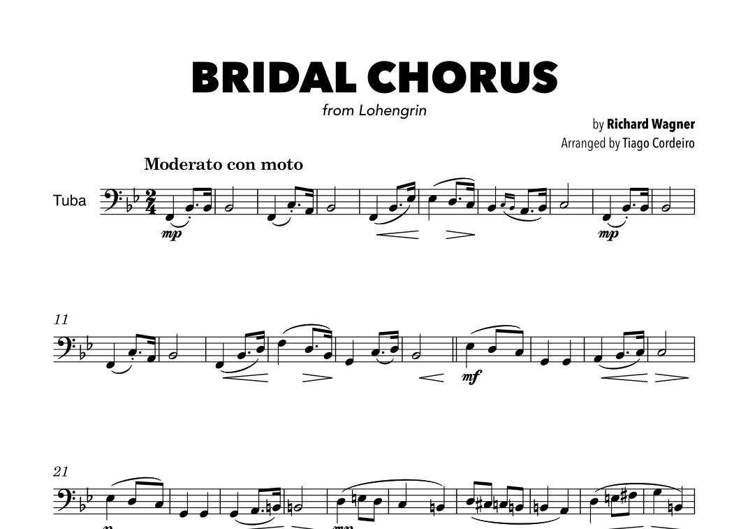 Bridal Chorus (arr. Tiago Cordeiro)